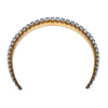 Narrow Danbury Crown headband with blue pastel Swarovski crystals – luxury designer hair accessory