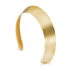 Extra wide spun gold textured headband with high-shine finish