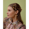 woman wearing Rose & Vine Circlet by Epona valley – romantic rose crown luxury designer hair accessory in gold or silver