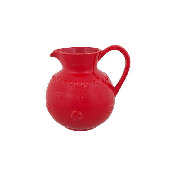 Bordallo Pinheiro Bordallo Pinheiro Fantasy Pitcher 1.5L Red | Luxury Handmade Ceramics: This Fantasy Pitcher 1.5L Red from the Bordallo Pinheiro Fantasy collection is a standout piece of colorful fantasy plate, artistic ceramic, sculptural serveware, handcrafted in Portugal, Bordallo Pinheiro. Handmade in Portugal, it blends artistic detail with functional charm—perfect as a collector’s item or for elevating your daily table setting.