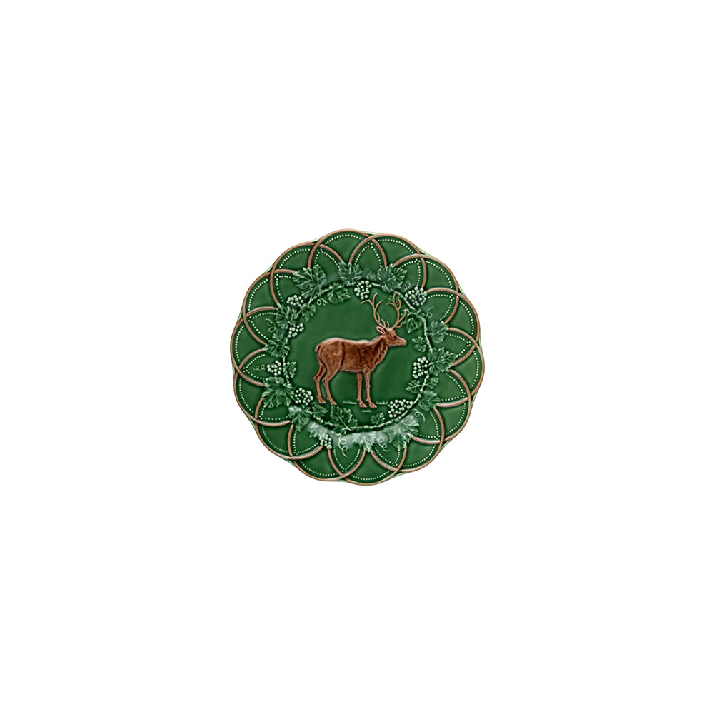 Bordallo Pinheiro Bordallo Pinheiro Woods Snack Plate Deer, Set Of 4 | Luxury Handmade Ceramics: This Woods Snack Plate Deer, Set Of 4 from the Bordallo Pinheiro Bordallo Pinheiro collection is a standout piece of luxury ceramic serveware, Portuguese pottery, handcrafted dish, handcrafted in Portugal, Bordallo Pinheiro. Handmade in Portugal, it blends artistic detail with functional charm—perfect as a collector’s item or for elevating your daily table setting.