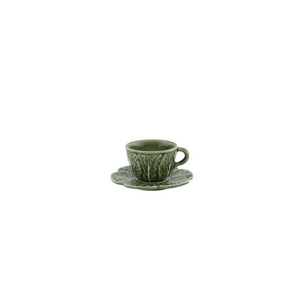 Bordallo Pinheiro Bordallo Pinheiro Cabbage Coffee Cup & Saucer, Set Of 4 | Luxury Handmade Ceramics: This Cabbage Coffee Cup & Saucer, Set Of 4 from the Bordallo Pinheiro Cabbage collection is a standout piece of cabbage ceramics, leaf-shaped dish, green ceramic serveware, handcrafted in Portugal, Bordallo Pinheiro. Handmade in Portugal, it blends artistic detail with functional charm—perfect as a collector’s item or for elevating your daily table setting.
