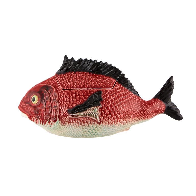 Bordallo Pinheiro Bordallo Pinheiro Fish Tall Tureen 3.3L | Luxury Handmade Ceramics: This Fish Tall Tureen 3.3L from the Bordallo Pinheiro Bordallo Pinheiro collection is a standout piece of luxury ceramic serveware, Portuguese pottery, handcrafted dish, handcrafted in Portugal, Bordallo Pinheiro. Handmade in Portugal, it blends artistic detail with functional charm—perfect as a collector’s item or for elevating your daily table setting.