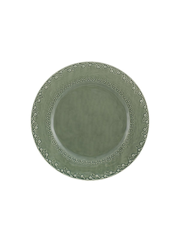 Bordallo Pinheiro Bordallo Pinheiro Flora Dinner Plate Dark Green, Set Of 4 | Luxury Handmade Ceramics: This Flora Dinner Plate Dark Green, Set Of 4 from the Bordallo Pinheiro Flora collection is a standout piece of floral dinnerware, colorful ceramic plate, nature-inspired dish, handcrafted in Portugal, Bordallo Pinheiro. Handmade in Portugal, it blends artistic detail with functional charm—perfect as a collector’s item or for elevating your daily table setting.