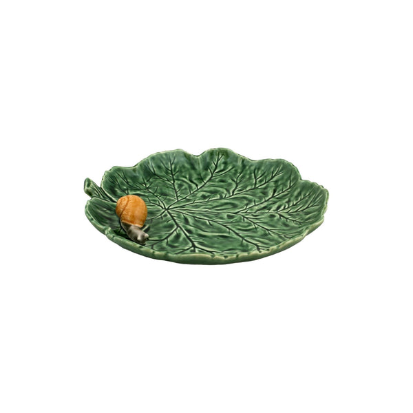 Bordallo Pinheiro Bordallo Pinheiro Geranium Leaf With Snail | Luxury Handmade Ceramics: This Geranium Leaf With Snail from the Bordallo Pinheiro Geranium collection is a standout piece of geranium leaf dish, botanical ceramic, green serveware, handcrafted in Portugal, Bordallo Pinheiro. Handmade in Portugal, it blends artistic detail with functional charm—perfect as a collector’s item or for elevating your daily table setting.