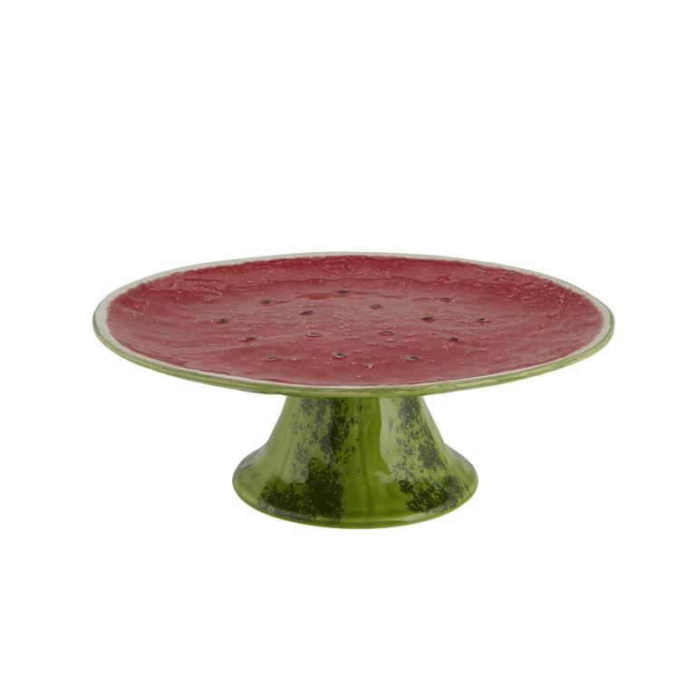 Bordallo Pinheiro Bordallo Pinheiro Watermelon Large Cake Stand | Luxury Handmade Ceramics: This Watermelon Large Cake Stand from the Bordallo Pinheiro Melon collection is a standout piece of melon bowl, fruit motif ceramics, green decorative dish, handcrafted in Portugal, Bordallo Pinheiro. Handmade in Portugal, it blends artistic detail with functional charm—perfect as a collector’s item or for elevating your daily table setting.