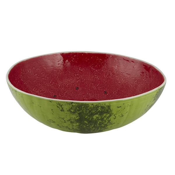 Bordallo Pinheiro Bordallo Pinheiro Watermelon  Large Salad Bowl | Luxury Handmade Ceramics: This Watermelon  Large Salad Bowl from the Bordallo Pinheiro Melon collection is a standout piece of melon bowl, fruit motif ceramics, green decorative dish, handcrafted in Portugal, Bordallo Pinheiro. Handmade in Portugal, it blends artistic detail with functional charm—perfect as a collector’s item or for elevating your daily table setting.