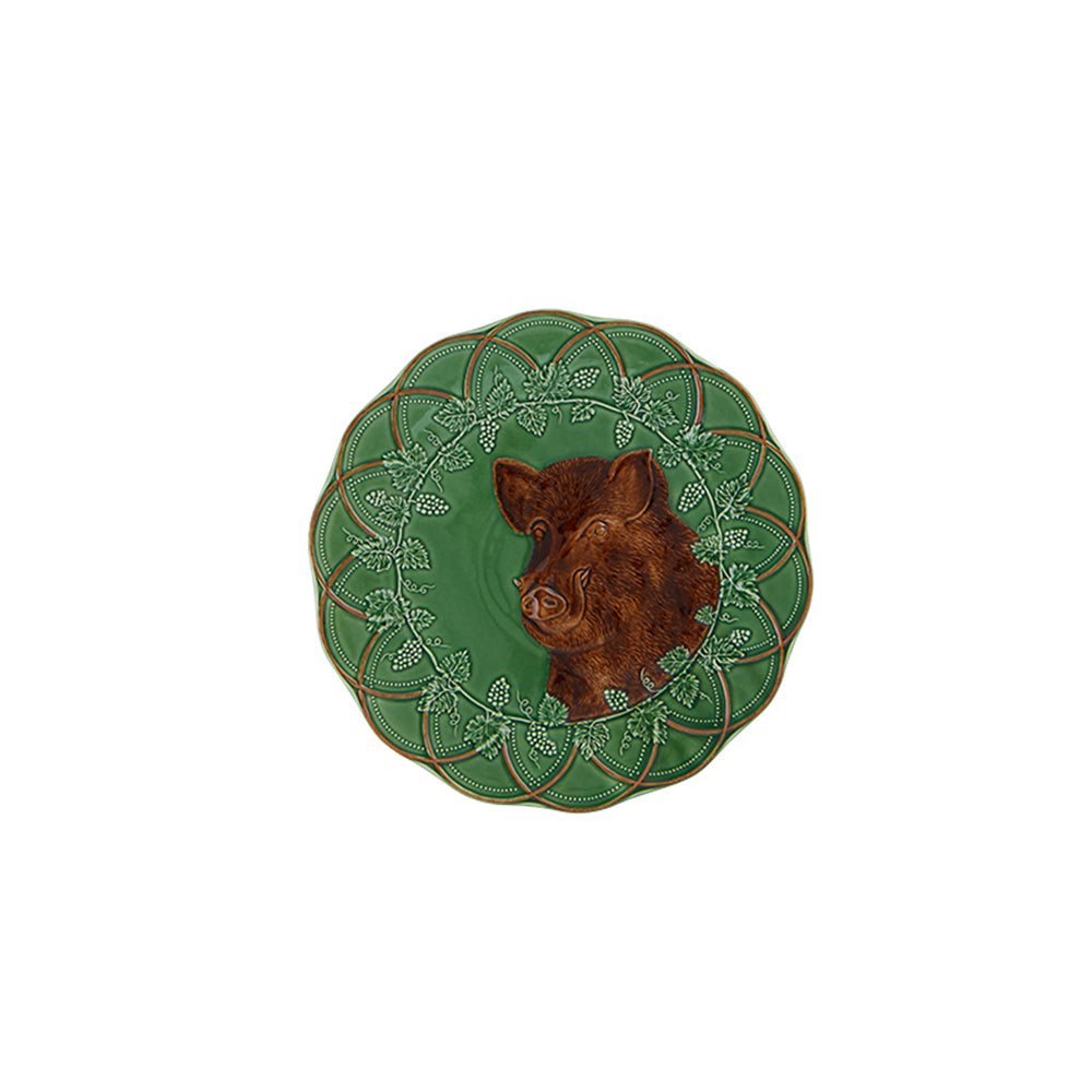 Bordallo Pinheiro Bordallo Pinheiro Woods Plate Boar, Set Of 2 | Luxury Handmade Ceramics: This Woods Plate Boar, Set Of 2 from the Bordallo Pinheiro Bordallo Pinheiro collection is a standout piece of luxury ceramic serveware, Portuguese pottery, handcrafted dish, handcrafted in Portugal, Bordallo Pinheiro. Handmade in Portugal, it blends artistic detail with functional charm—perfect as a collector’s item or for elevating your daily table setting.