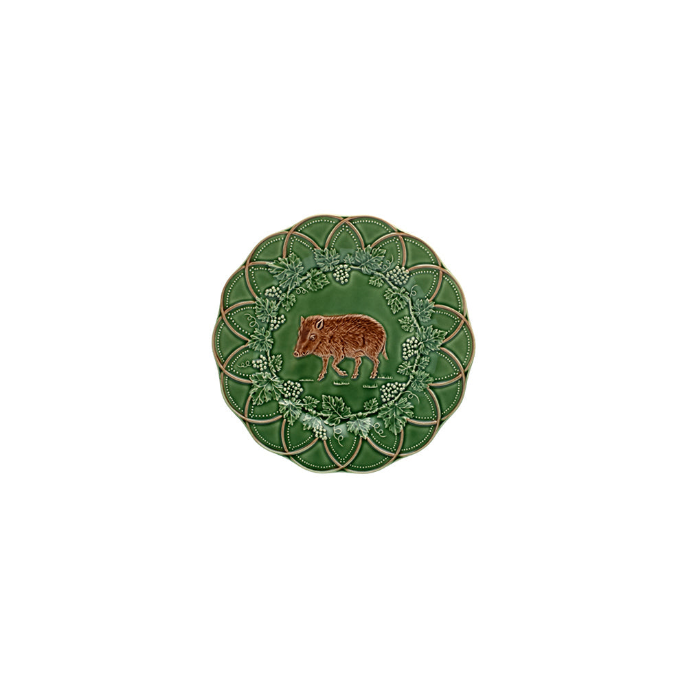 Bordallo Pinheiro Bordallo Pinheiro Woods Snack Plate Boar, Set Of 4 | Luxury Handmade Ceramics: This Woods Snack Plate Boar, Set Of 4 from the Bordallo Pinheiro Bordallo Pinheiro collection is a standout piece of luxury ceramic serveware, Portuguese pottery, handcrafted dish, handcrafted in Portugal, Bordallo Pinheiro. Handmade in Portugal, it blends artistic detail with functional charm—perfect as a collector’s item or for elevating your daily table setting.